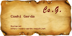Csehi Gerda névjegykártya